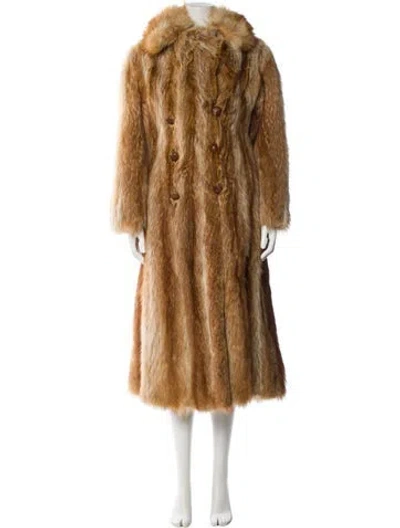 Pre-owned Fur Coat In Neutral
