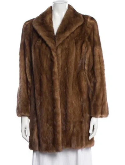 Pre-owned Fur Coat In Neutral