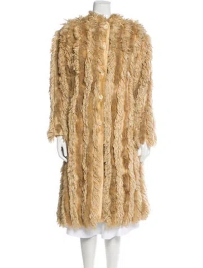 Pre-owned Fur Coat In Neutral