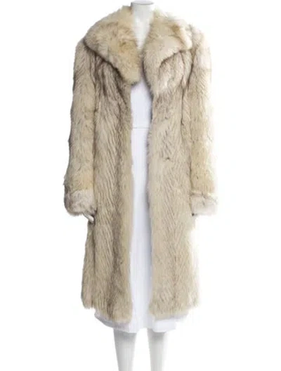 Pre-owned Fur Coat In Neutral