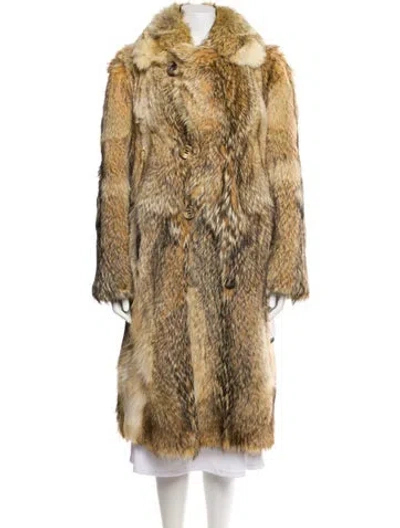 Pre-owned Fur Coat In Neutral
