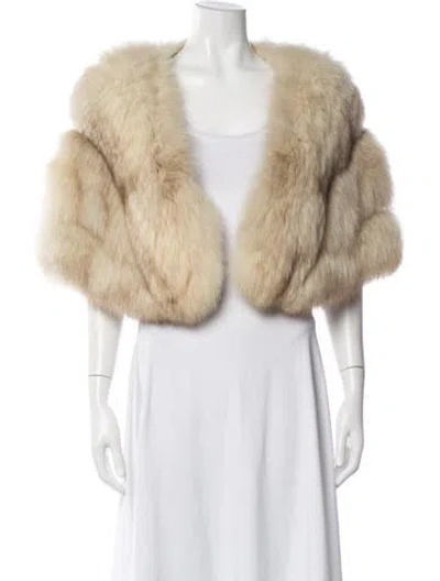 Pre-owned Fur Coat In Neutral