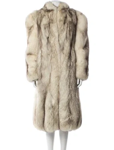 Pre-owned Fur Coat In Neutral