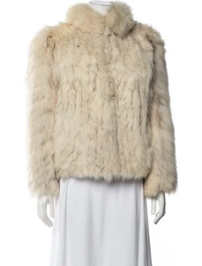Pre-owned Fur Coat In Neutral