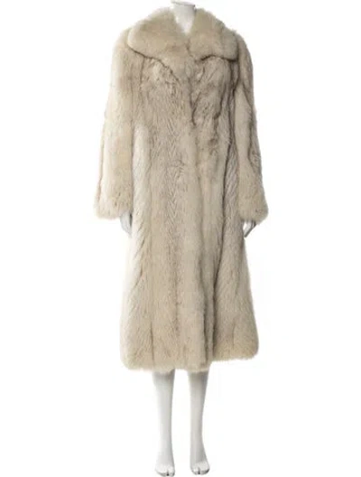 Pre-owned Fur Coat In Neutral