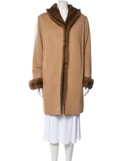 Pre-owned Fur Coat In Neutrals