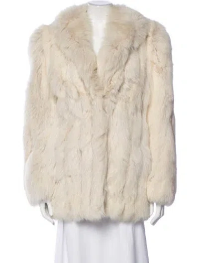 Pre-owned Fur Coat In Neutrals