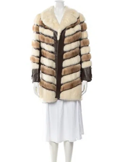 Pre-owned Fur Coat In Neutrals