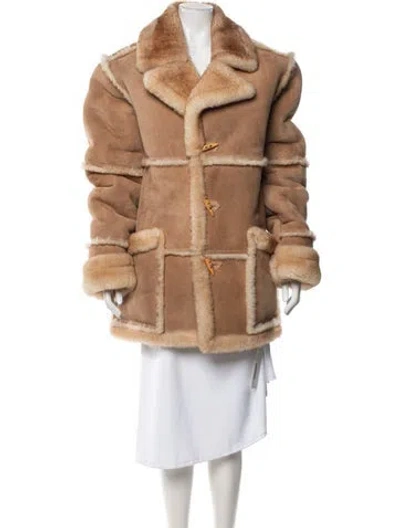 Pre-owned Fur Coat In Neutrals