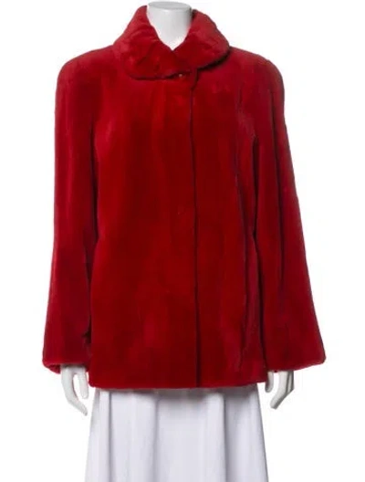 Pre-owned Fur Coat In Red