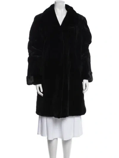 Pre-owned Fur Coat W/ Tags In Black