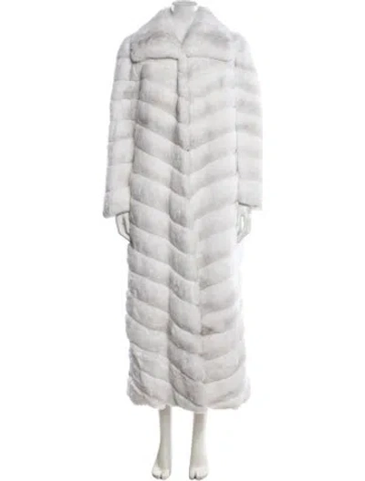 Pre-owned Fur Coat In White