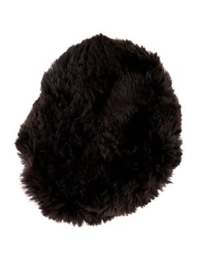 Pre-owned Fur Collapsable  Ear Muffs In Brown