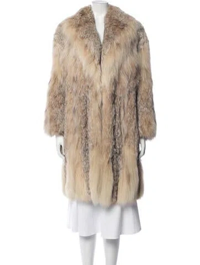 Pre-owned Fur Coyote  Coat In Brown