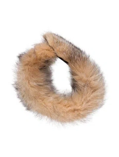 Pre-owned Fur Coyote  Headband In Neutral