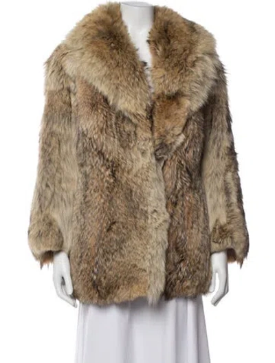 Pre-owned Fur Coyote  Jacket In Brown