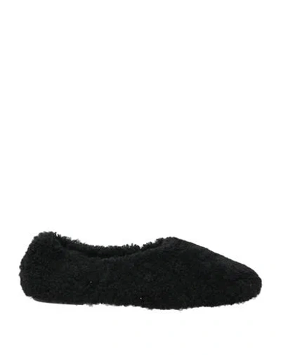 Fur Deluxe Woman Ballet Flats Black Size 7 Shearling