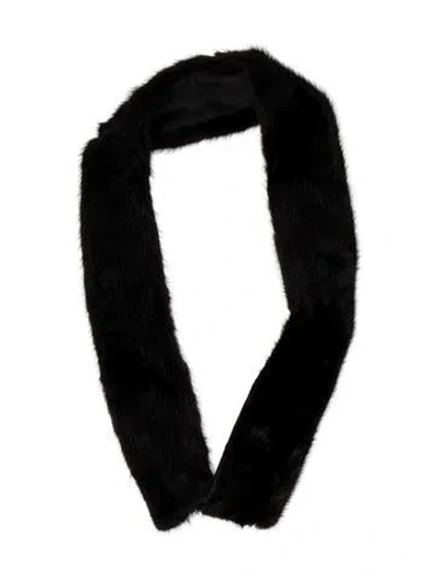 Pre-owned Fur Detachable Collar  Scarf In Black