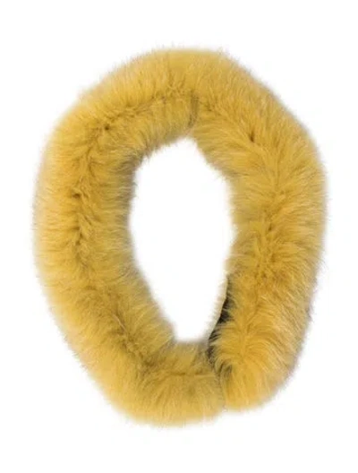 Pre-owned Fur Dyed Fox  Head Band In Multi