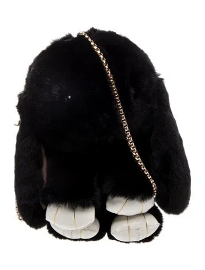 Pre-owned Fur Evening Bag In Black