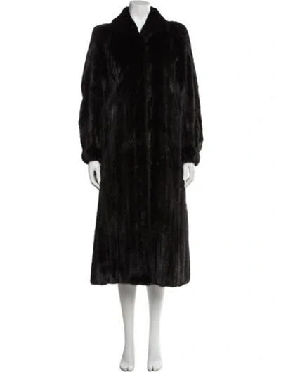 Pre-owned Fur Faux  Coat In Brown