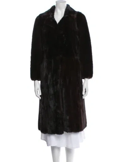Pre-owned Fur Faux  Coat In Brown