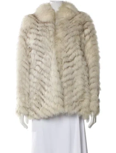 Pre-owned Fur Faux  Coat In Brown