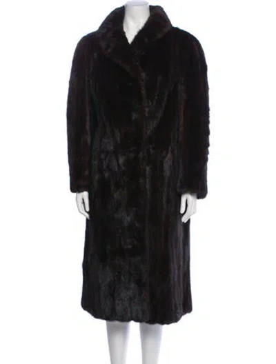 Pre-owned Fur Faux  Coat In Green