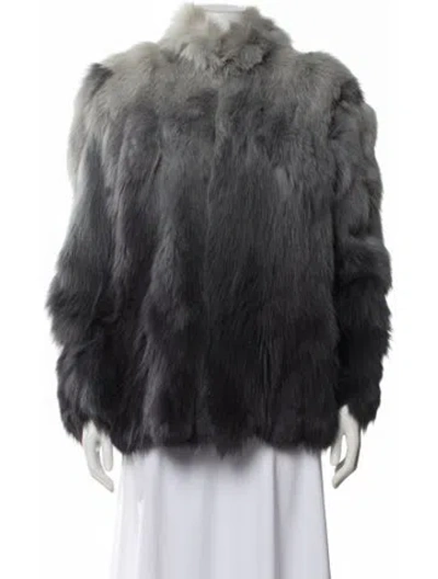 Pre-owned Fur Faux  Coat In Multi