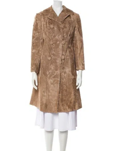 Pre-owned Fur Faux  Coat In Neutral