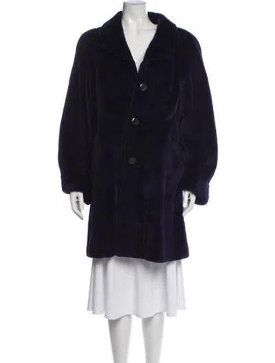 Pre-owned Fur Faux  Coat In Purple