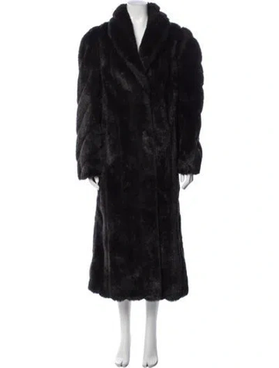 Pre-owned Fur Faux  Faux  Coat In Brown