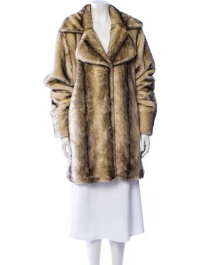 Pre-owned Fur Faux  Faux  Jacket In Neutral