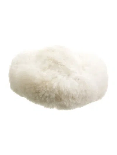 Pre-owned Fur Faux  Hat In White