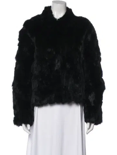 Pre-owned Fur Faux  Jacket W/ Tags In Black