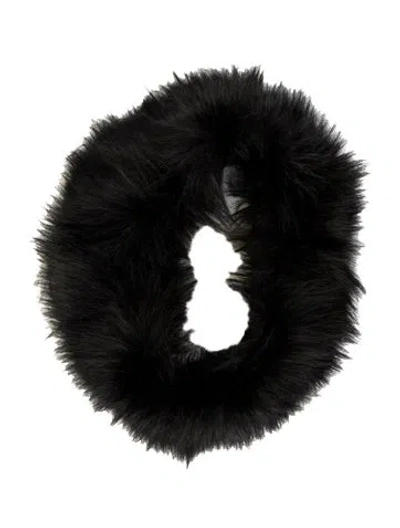 Pre-owned Fur Faux  Snood In Black