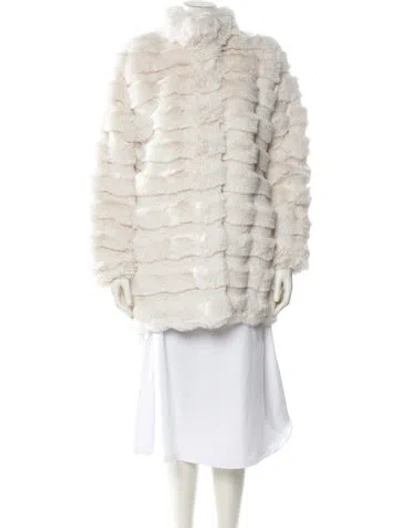 Pre-owned Fur Faux  Vest In Neutral
