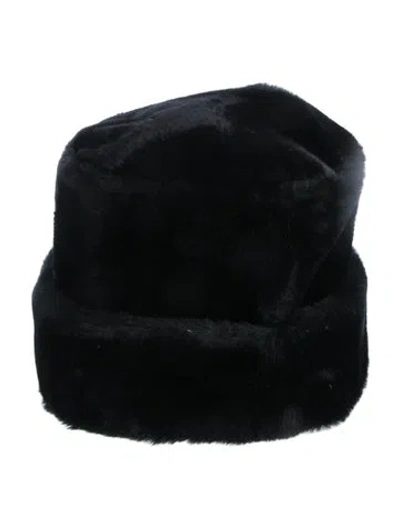 Pre-owned Fur Faux  Winter Hat In Black