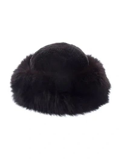 Pre-owned Fur Fluffy  Bowler Hat In Brown
