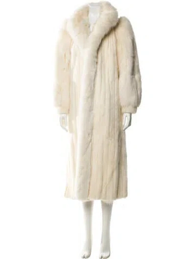 Pre-owned Fur Fox Coat In Neutral