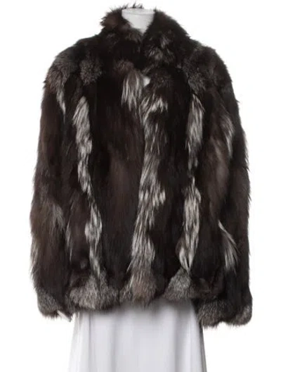 Pre-owned Fur Fox  Coat In Brown