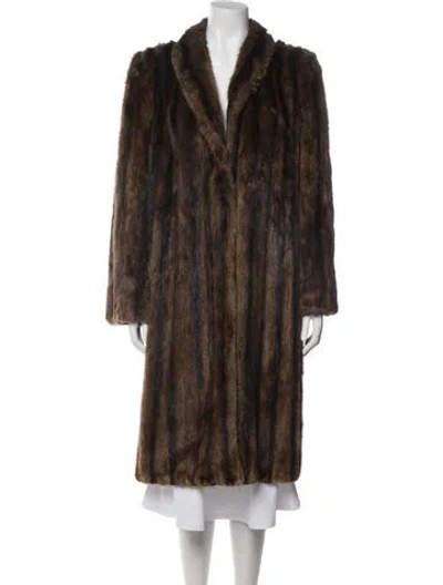 Pre-owned Fur Fox  Coat In Brown