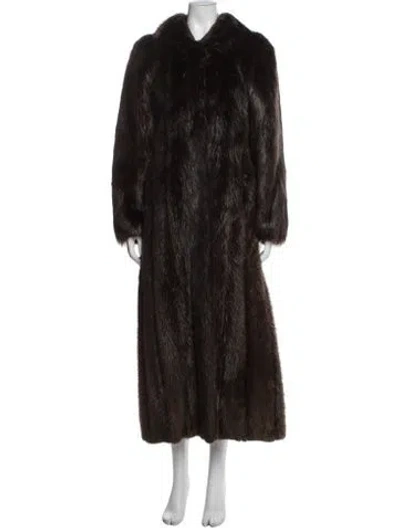 Pre-owned Fur Fox  Coat In Brown