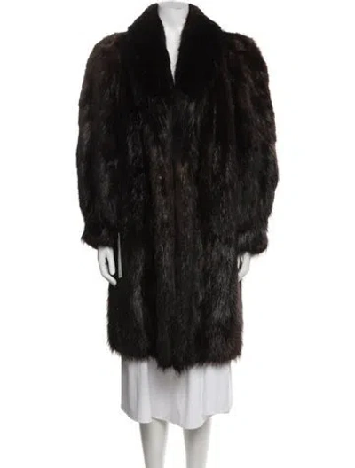 Pre-owned Fur Fox  Coat In Brown