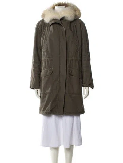 Pre-owned Fur Fox  Coat In Green