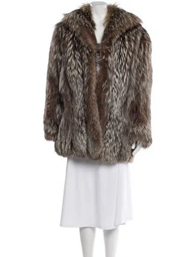 Pre-owned Fur Fox  Coat In Multicolor