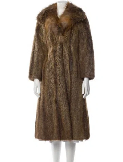 Pre-owned Fur Fox  Coat In Neutral