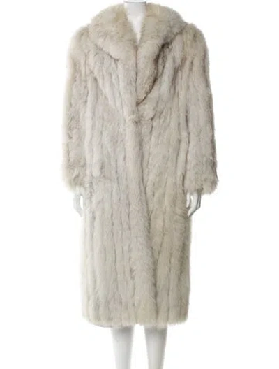 Pre-owned Fur Fox  Coat In Neutral