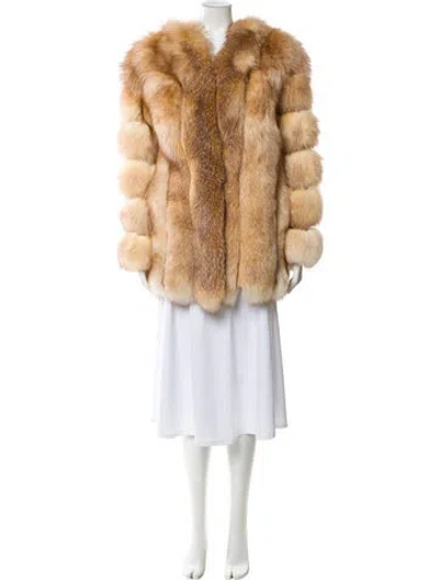 Pre-owned Fur Fox  Coat In Neutral