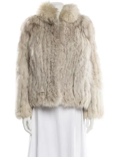 Pre-owned Fur Fox  Coat In Neutral